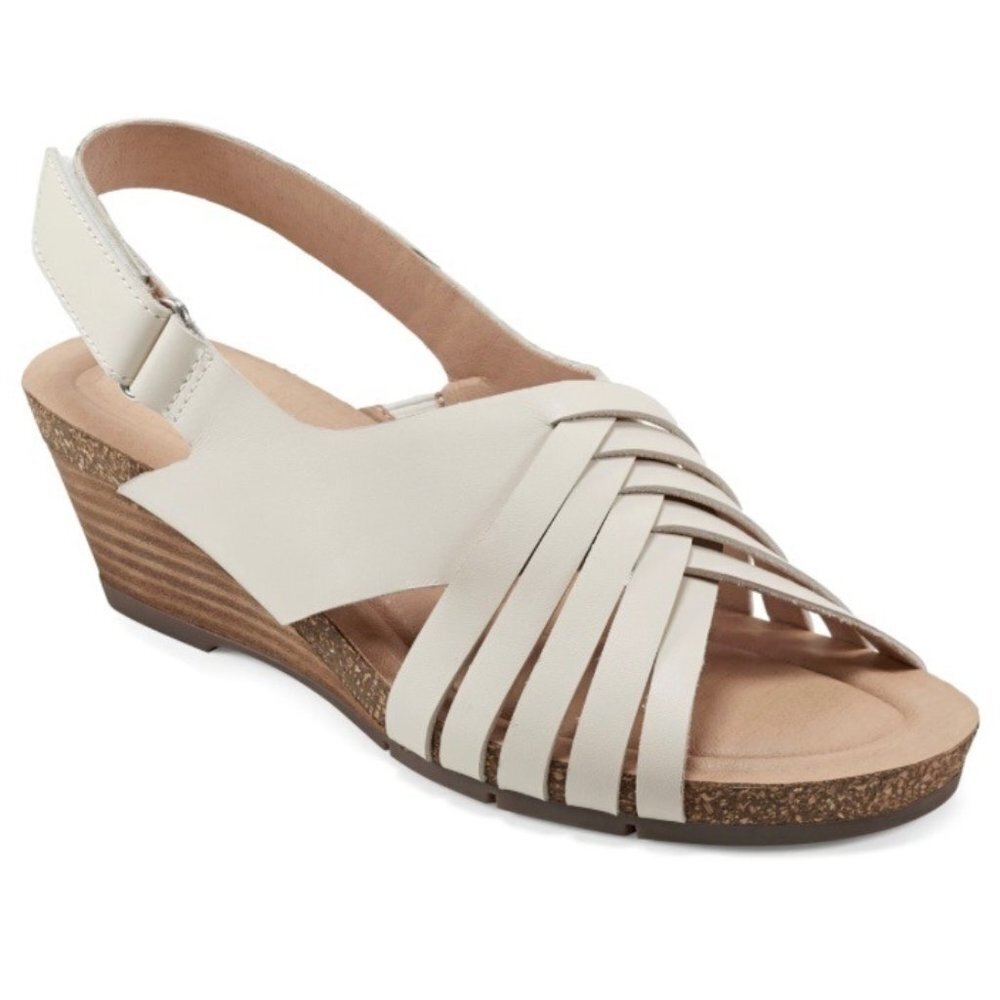Earth Hartie Round Toe Stacked Heel Dress Sandals Women’s Size 6.5